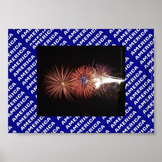 Affiche patriotique Fireworks (Devant)