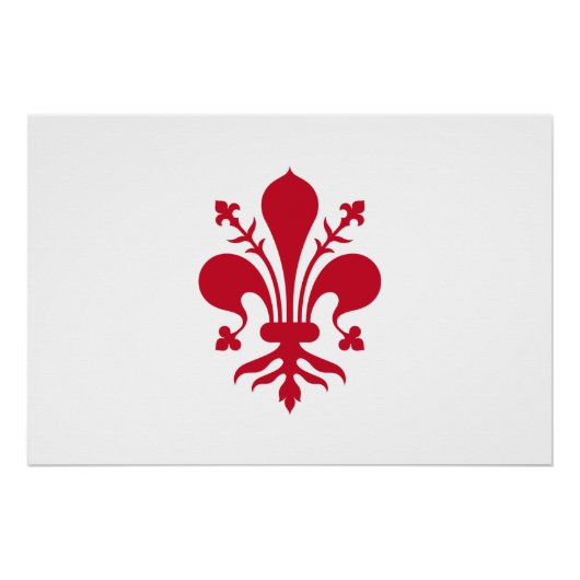 Affiche patriotique murale avec drapeau de Florenc (Devant)