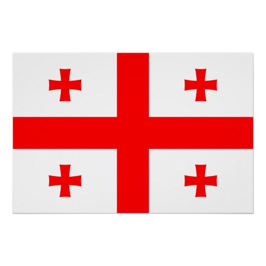 Affiche patriotique murale avec Drapeau de Géorgie (Devant)