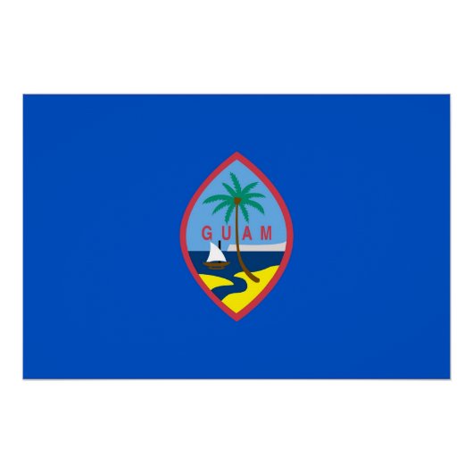 Affiche patriotique murale avec drapeau de Guam (Devant)