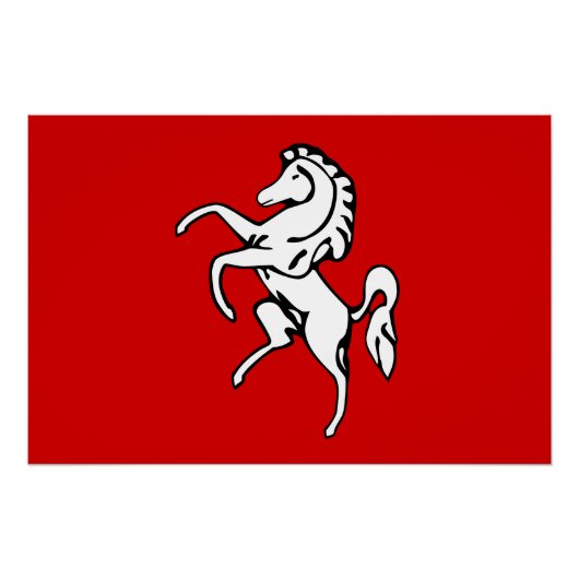 Affiche patriotique murale avec Drapeau de Kent, A (Devant)