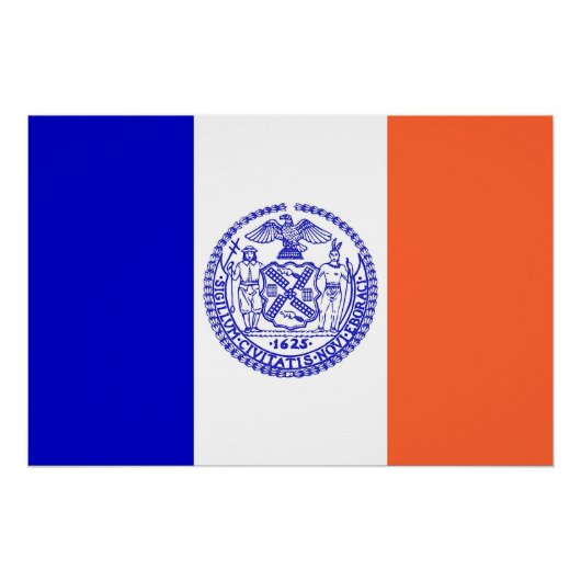 Affiche patriotique murale avec Drapeau de New Yor (Devant)
