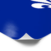 Affiche patriotique murale avec Drapeau du Québec (Coin)