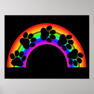 Affiche Pattes sur un arc-en-ciel