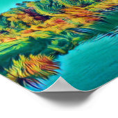 Affiche paysagère verte Jaune (Coin)