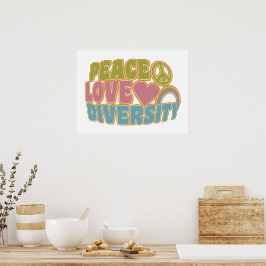 affiche PEACE LOVE DIVERSITY (Cuisine)