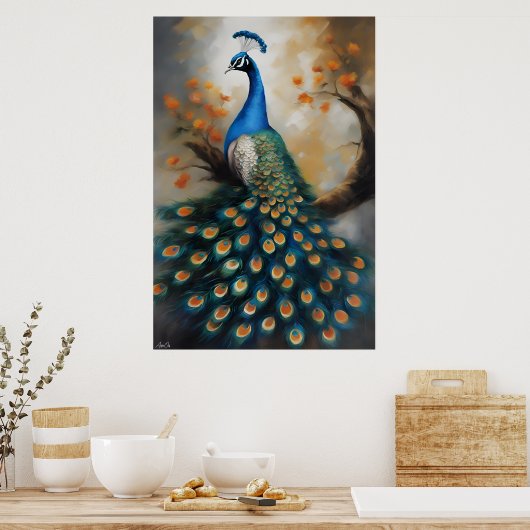Affiche | Peacock | Peinture (Cuisine)