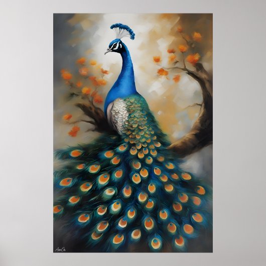 Affiche | Peacock | Peinture (Devant)