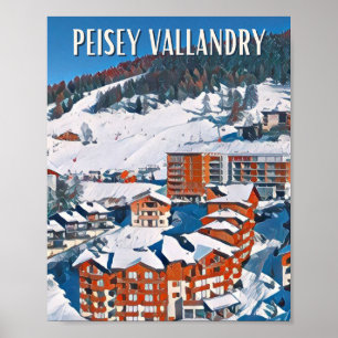 Affiche Peisey-Vallandry Skiresort Poster