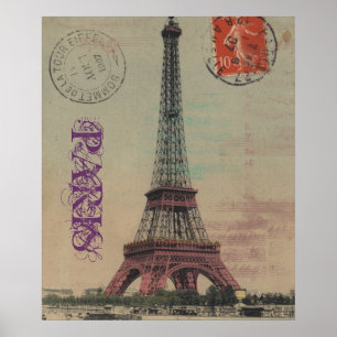 Affiche personnalisable française vintage de Tour