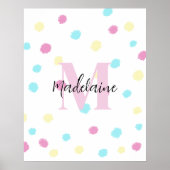 Affiche personnalisable pour chambre de fillette (Devant)