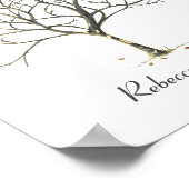 Affiche personnalisable pour mariage arbre emprein (Coin)