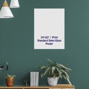 Affiche personnalisée 24"x32" semi-brillant standa