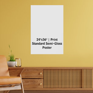 Affiche personnalisée 24"x36" semi-brillant standa
