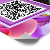 Affiche personnalisée avec code QR Orchidées (Coin)