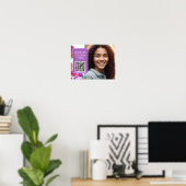Affiche personnalisée avec code QR Orchidées (Bureau à domicile)