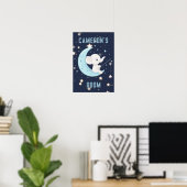 Affiche personnalisée Bébé Éléphant Pêche 4 Étoile (Bureau à domicile)