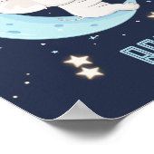 Affiche personnalisée Bébé Éléphant Pêche 4 Étoile (Coin)