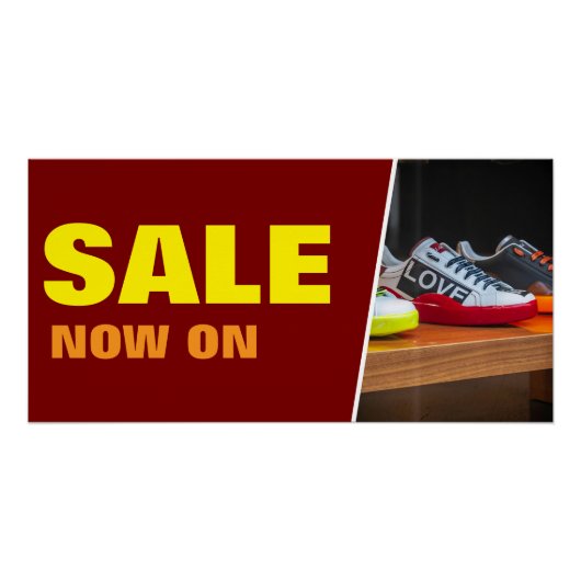 Affiche personnalisée brillante pour soldes en mag (Devant)