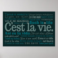 Affiche personnalisée C'est La Vie