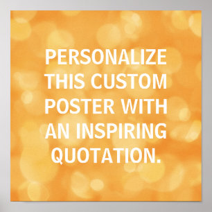 Affiche personnalisée, citation faite sur