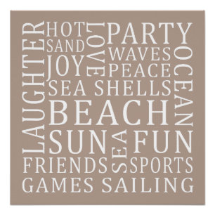 Affiche personnalisée Color Beach House