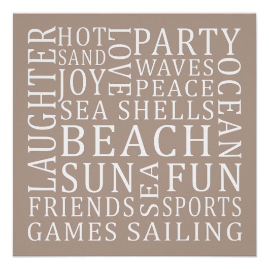 Affiche personnalisée Color Beach House (Devant)