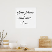 Affiche personnalisée de 23 po x 23 po (Cuisine)