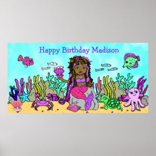 Affiche personnalisée de joyeux anniversaire Sirèn