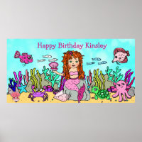 Affiche personnalisée de joyeux anniversaire Sirèn