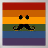 Affiche personnalisée de la Mustache Pride (Devant)