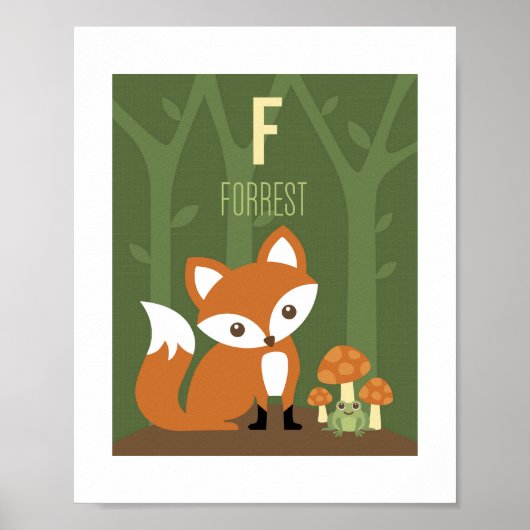 Affiche personnalisée de la Nursery Fox (Devant)