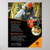 Affiche personnalisée de la société de constructio (Devant)