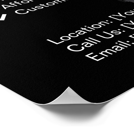 Affiche personnalisée de la société de constructio (Coin)