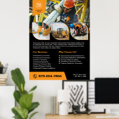 Affiche personnalisée de la société de constructio (Bureau à domicile)