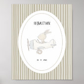 Affiche personnalisée de nounours pilote mignon po (Devant)