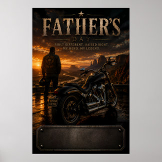 Affiche personnalisée de Papa motard pour la fête