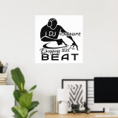 Affiche personnalisée DJ (Bureau à domicile)