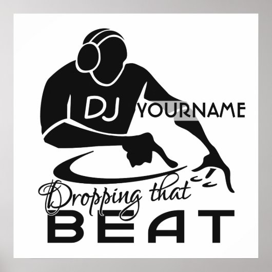 Affiche personnalisée DJ (Devant)