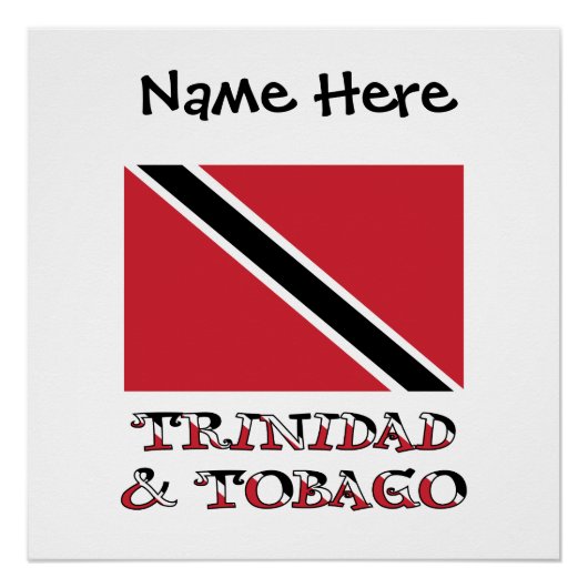 Affiche personnalisée Drapeau Trinité-Tobago (Devant)