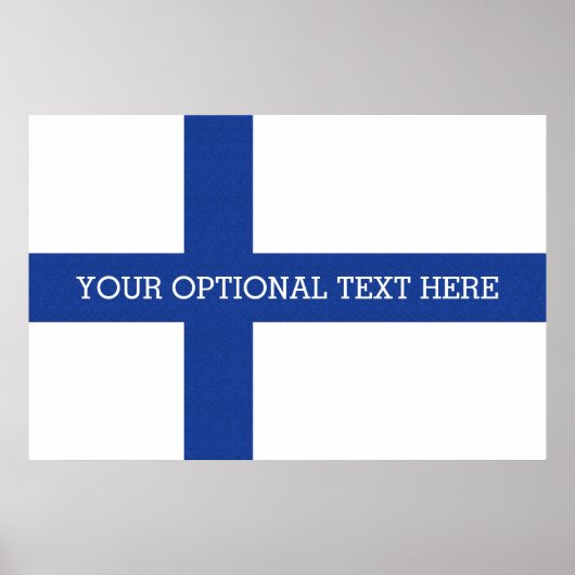 Affiche personnalisée du drapeau finlandais (Devant)