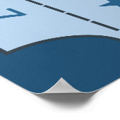 Affiche personnalisée du nom, de la date et de l'e (Coin)