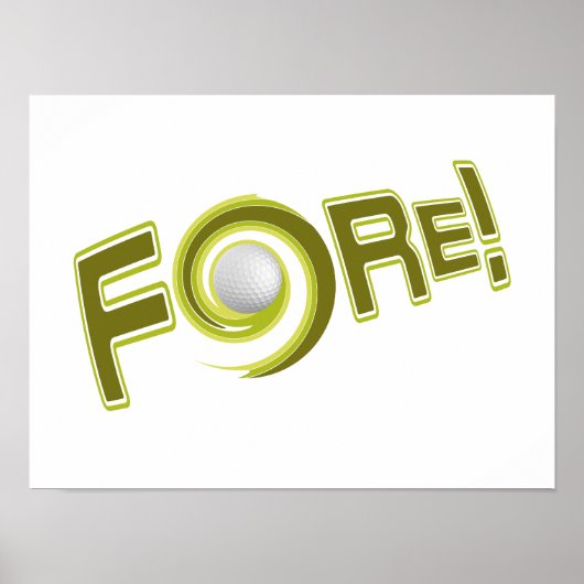 affiche personnalisée FORE ! (Devant)
