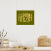 Affiche personnalisée GENIUS VS INSANE (Cuisine)