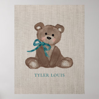 Affiche personnalisée Little Louie Teddy Bear
