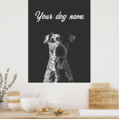 affiche personnalisée pour chien art abstrait (Cuisine)