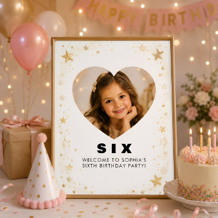 Affiche personnalisée pour fille d'anniversaire 6