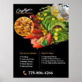 Affiche personnalisée pour les services de traiteu (Devant)