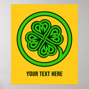 Affiche personnalisée pour les Shamrocks tribaux
