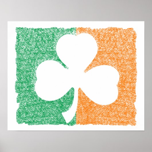 Affiche personnalisée Shamrock irlandaise (Devant)
